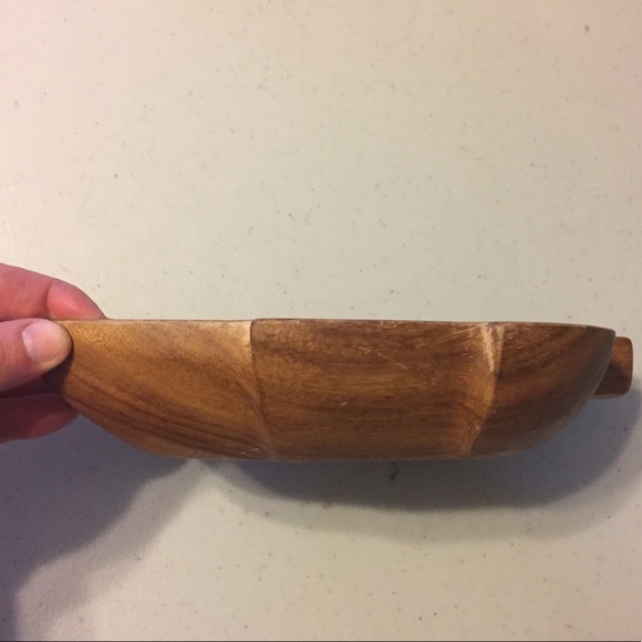 BOWL - wooden bowl on leaf shape - Picture 3 of 5